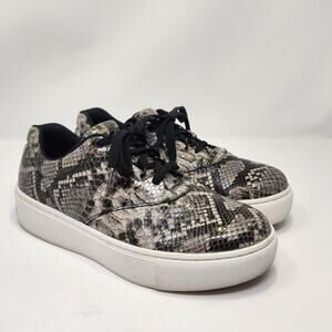SAS Free Rein Lace Up Sneakers Walking Shoes Women Size 9WW Snake Print Leather